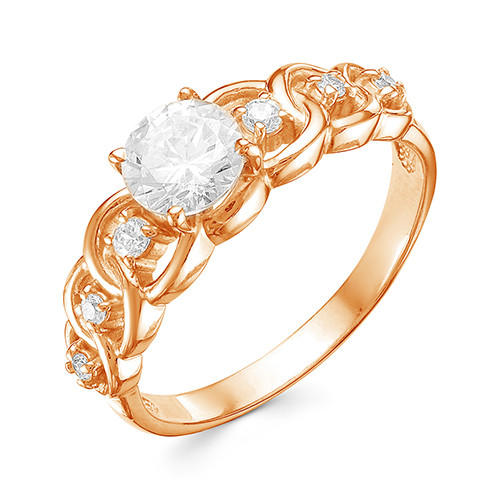 z1-9631 Кольцо с фианитами. Золото 585.  