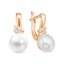 z2-10045 Серьги с жемчугом. Золото 585.