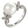 z1-8580 Кольцо с жемчугом. Серебро 925. 