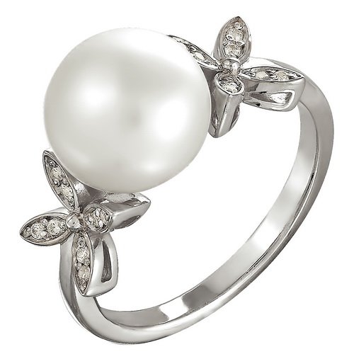 z1-8580 Кольцо с жемчугом. Серебро 925. 