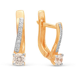 z2-8856 Серьги с бриллиантами. Золото 585.