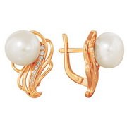 z2-7590 Серьги с жемчугом. Золото 585.