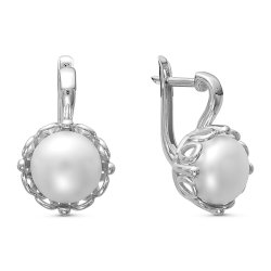 z2-9473 Серьги с жемчугом. Серебро 925.