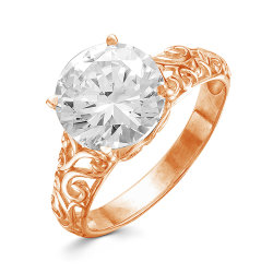 z1-9513 Кольцо с фианитами. Золото 585.