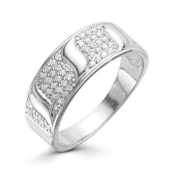 z1-9585 Кольцо с фианитами. Серебро 925.