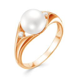 z1-9605 Кольцо с жемчугом. Золото 585.