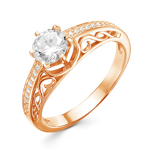 z1-9639 Кольцо с фианитами. Золото 585.  