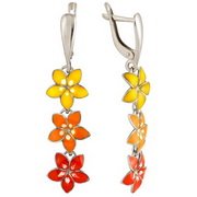 z2-8147-1 Серьги с эмалью. Серебро 925.