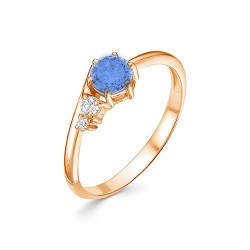 z1-10183 Кольцо с полудрагоценными вставками. Золото 585.