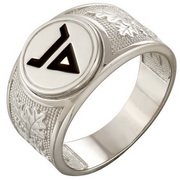 z1-8224 Печатка из серебра 925 пробы с родированием. Символ бога ВЕЛЕС. Серебро 925.