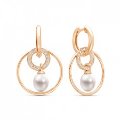 z2-10565 Серьги с жемчугом. Золото 585.