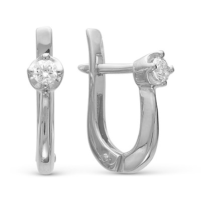 z2-8778 Серьги с фианитами. Серебро 925.