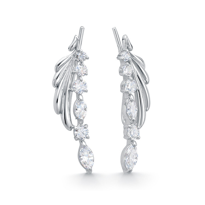 z2-10710-1 Серьги с фианитами. Серебро 925. 