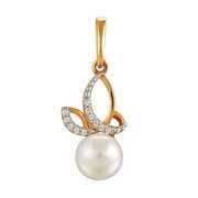 z3-8621 Подвеска с жемчугом. Золото 585.