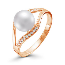 z1-9340 Кольцо с жемчугом. Золото 585.