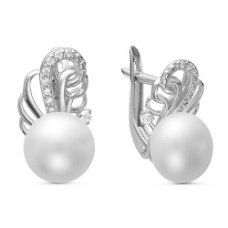 z2-9476 Серьги с жемчугом. Серебро 925.