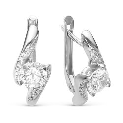 z2-9562 Серьги с фианитами. Серебро 925.