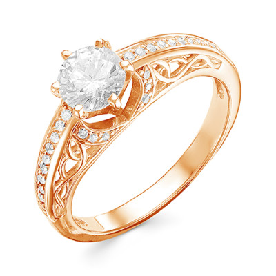z1-9637 Кольцо с фианитами. Золото 585.
