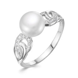 z1-9761 Кольцо с жемчугом. Серебро 925.