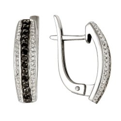 z2-8481 Серьги с фианитами. Серебро 925.