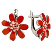 z2-8113-1 Серьги с эмалью. Серебро 925. 