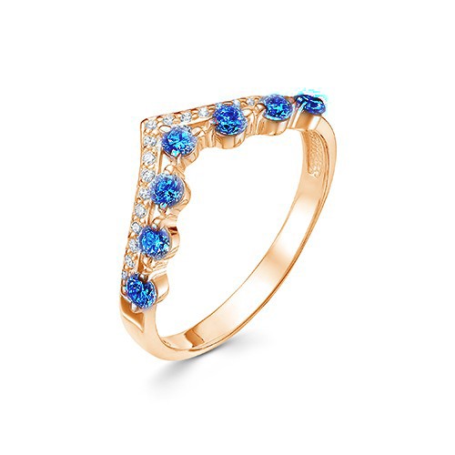 z1-10202 Кольцо с полудрагоценными вставками. Золото 585. 