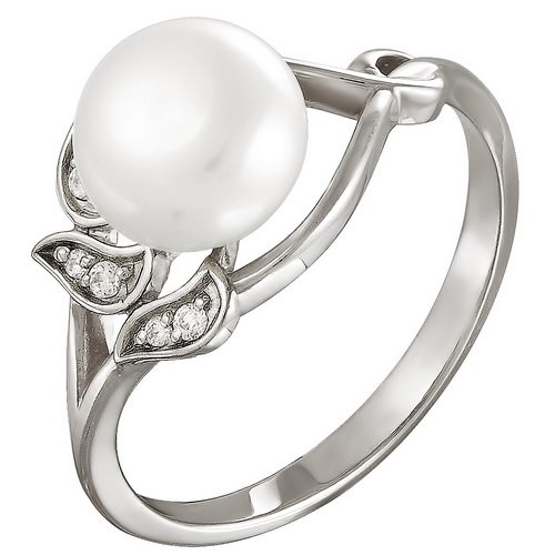 z1-8525 Кольцо с жемчугом. Серебро 925. 