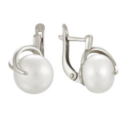 z2-8590 Серьги с жемчугом. Серебро 925.