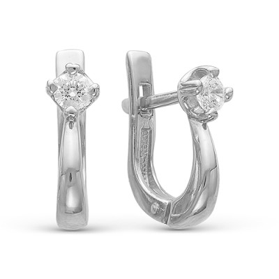 z2-8782 Серьги с фианитами. Серебро 925.