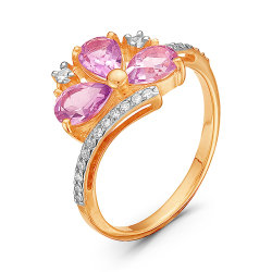 z1-8913 Кольцо с полудрагоценными вставками. Золото 585.