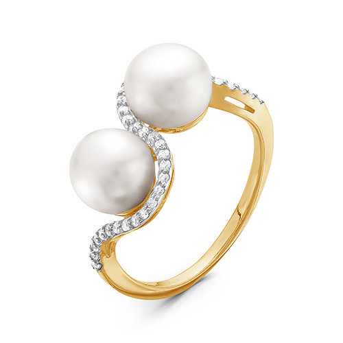 z1-8940 Кольцо с жемчугом. Золото 585. 