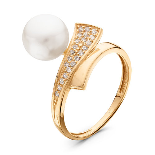 z1-9296 Кольцо с жемчугом. Золото 585. 