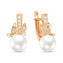 z2-9598 Серьги с жемчугом. Золото 585.