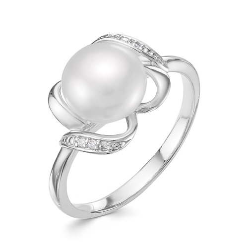 z1-9753 Кольцо с жемчугом. Серебро 925. 