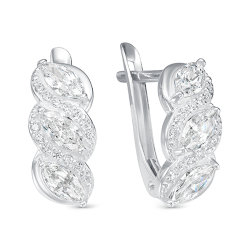 z2-9837 Серьги с фианитами. Серебро 925.