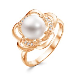 z1-9872 Кольцо с жемчугом. Золото 585.