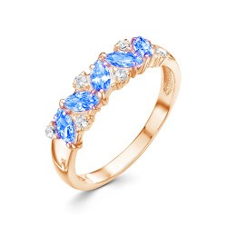 z1-9967 Кольцо с полудрагоценными вставками. Золото 585.