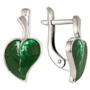 z2-8099 Серьги с эмалью. Серебро 925.