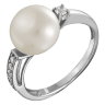 z1-8594 Кольцо с жемчугом. Серебро 925. 