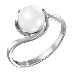 z1-8462 Кольцо с жемчугом. Серебро 925.