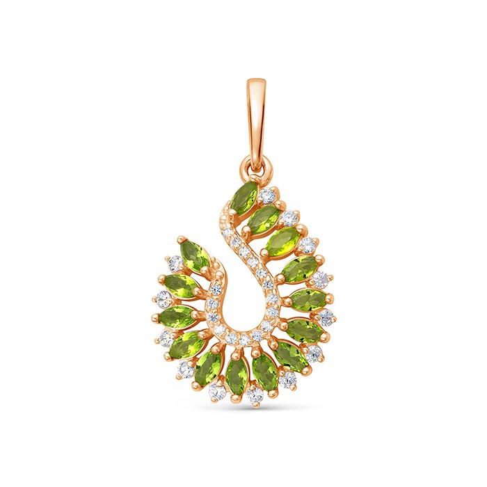 z3-10456 Подвеска с фианитами. Золото 585. 