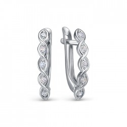z2-10531 Серьги с фианитами. Серебро 925.