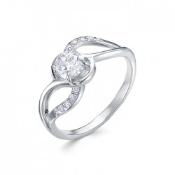 z1-10553 Кольцо с фианитами. Серебро 925.