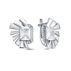 z2-11136 Серьги с фианитами. Серебро 925.