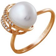 z1-7763 Кольцо с жемчугом. Золото 585.