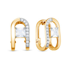 z2-11313 Серьги с фианитами. Золото 585.