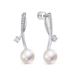 z2-11483 Серьги с жемчугом. Серебро 925.
