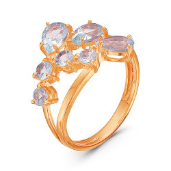 z1-8945 Кольцо с полудрагоценными вставками. Золото 585.