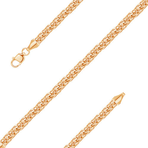 z6-072g0,8-1 Цепь ручного плетения Гарибальди. Толщина проволоки 0,80 мм.Золото 585. 