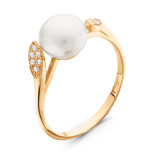 z1-9297 Кольцо с жемчугом. Золото 585. 